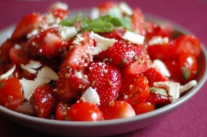 Recette Sainte-Maure-de-Touraine sur salade de tomates